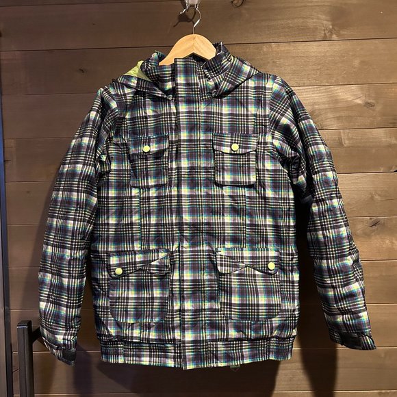 BURTON Twist Bomber Fun Plaid Ski Snowboard Jacket Coat ~ NWOT - Picture 1 of 5